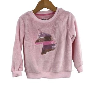 Epic Threads Pink Plush Unicorn Sweatshirt 2T New
